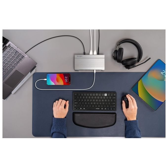 Kensington K83452WW Cuffie over-ear Bluetooth H3000 Cancellazione Rumore Attiva con AI Durata Batteria 60 h Connessione Bluetooth 5.2 colore Nero