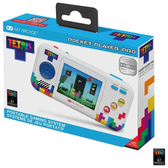 My Arcade DGUNL-7028 Tetris Pocket Player Pro Console da Gioco Portatile Schermo 2.75'' Alimentazione USB-C e Batterie AA colore Multicolore
