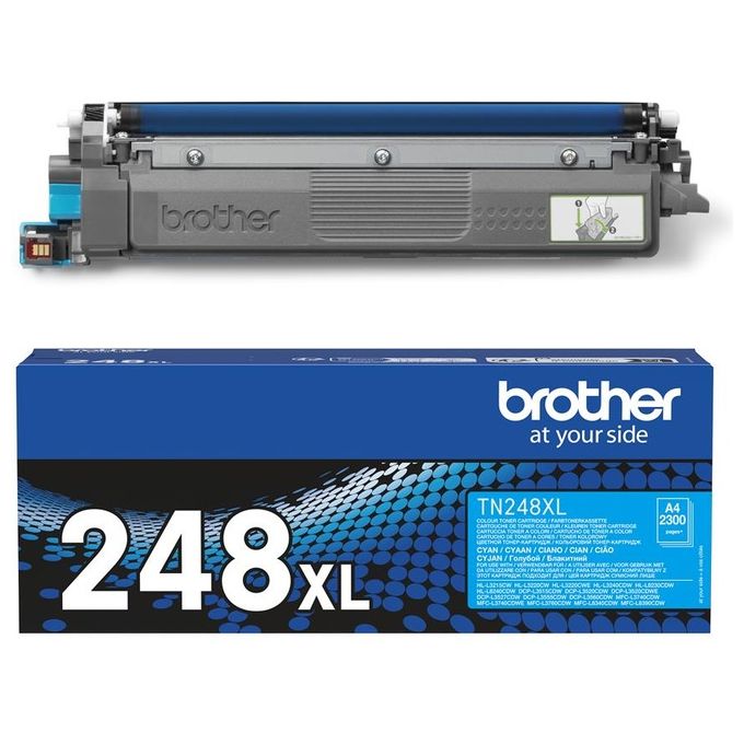 Brother TN-248XLC Toner Originale Alta Capacita' fino a 2300 pagine colore Ciano