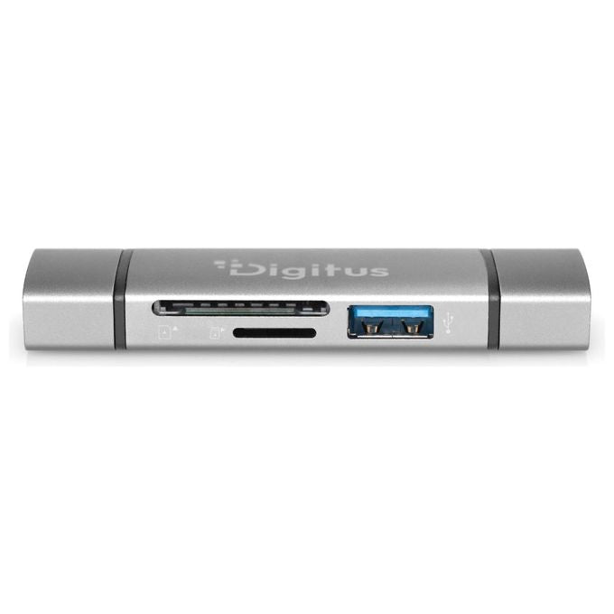 Digitus DA-70886 Lettore di Schede Alluminio Usb 3.2 Gen 1 Type-A-type-C