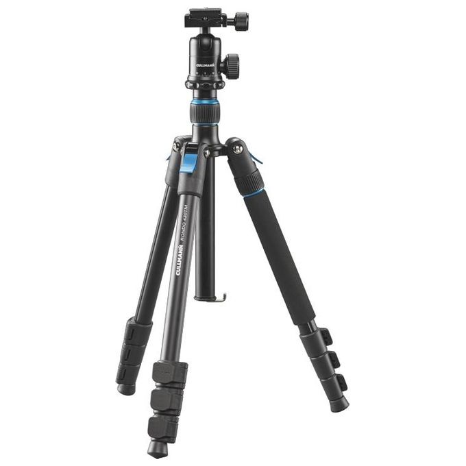 Cullmann 63831 Rondo Treppiede in Alluminio con Testa a Sfera RB6.5 Convertibile in Monopiede Altezza Massima 135 cm colore Nero