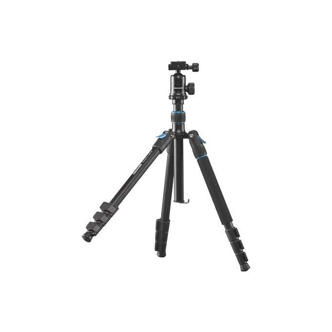 Cullmann 63831 Rondo Treppiede in Alluminio con Testa a Sfera RB6.5 Convertibile in Monopiede Altezza Massima 135 cm colore Nero