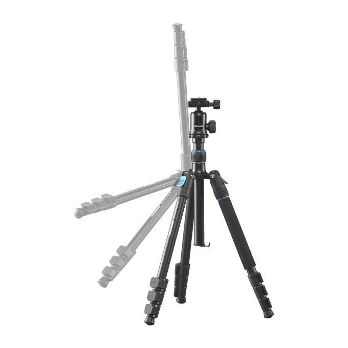 Cullmann 63831 Rondo Treppiede in Alluminio con Testa a Sfera RB6.5 Convertibile in Monopiede Altezza Massima 135 cm colore Nero