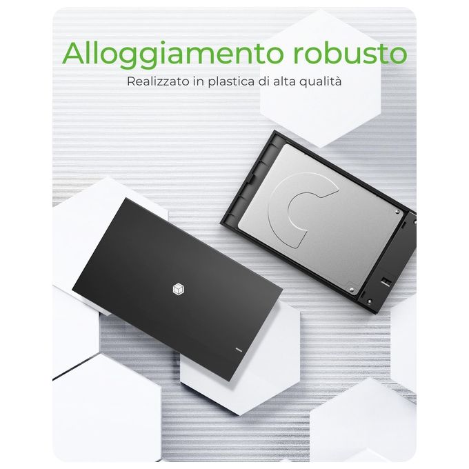 RaidSonic ICY BOX IB-200T-C3 Contenitore di Unita' di Archiviazione Box Esterno HDD-SSD Nero 2.5