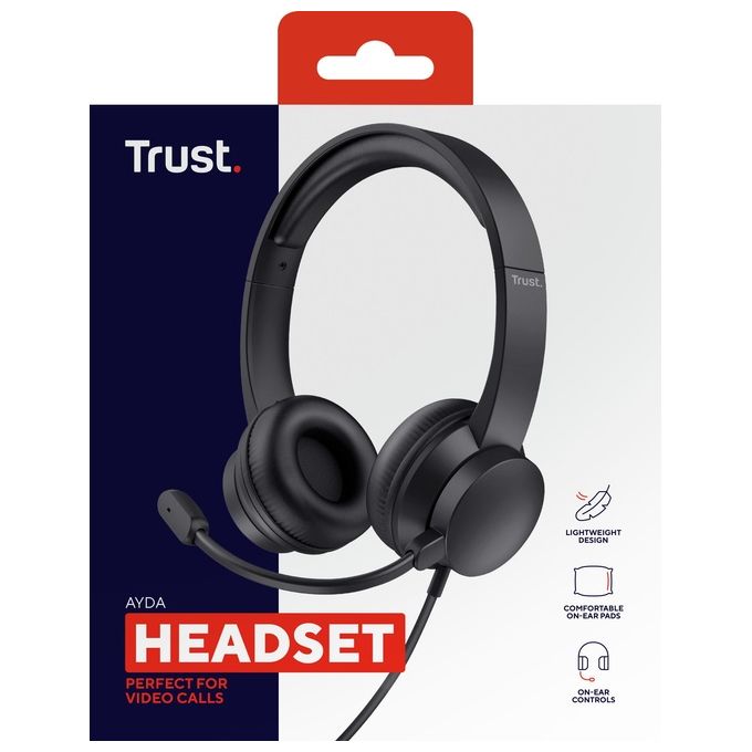 Trust Ayda Cuffie con Microfono Leggere On-Ear 3.5mm