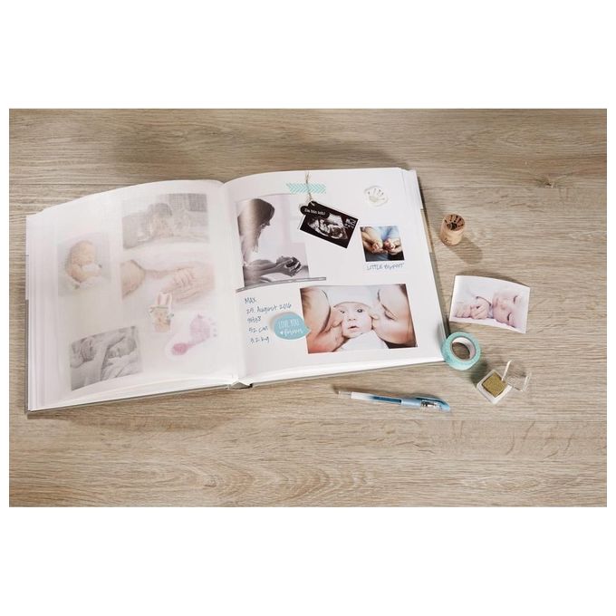 Walther Album Fotografico Baby Animal Blu 25x28cm 50 Pagine Elefante