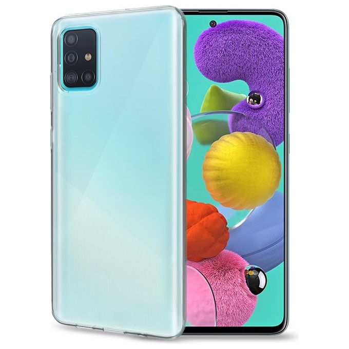 Celly Cover Trasparente per Samsung Galaxy A51 in Silicone Gelskin TPU Flessibile Antiurto e Antigraffio