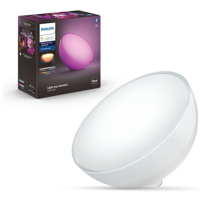 Philips Lampada Portatile Hue Go White e Color Ambiance Smart, Controllo Wireless e Personalizzazione Luminosita'