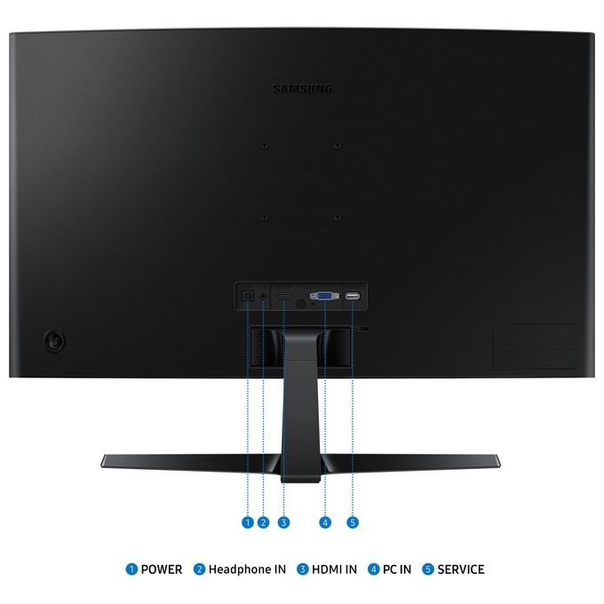 Samsung LS27D366GAUXEN S36GD Monitor PC 27'' Full HD 1920x1080 VA Curvo 1800R 100Hz 4ms HDMI colore Nero