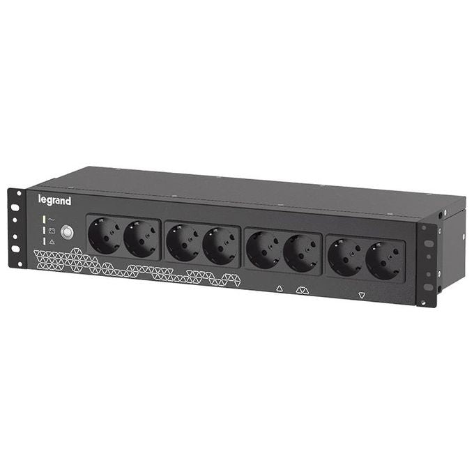 Legrand KEOR PDU Gruppo di Continuita' UPS Standby 800VA 480W 8 Prese Schuko Rack 2U colore Nero