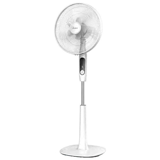 Ardes AR5PR40PR2 Tifon Ventilatore a Piantana Dual Blade con Telecomando 10 Pale 40cm e 20cm 6 Livelli di Velocita' Bianco