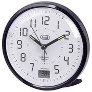 Trevi SL 3P27 Orologio al Quarzo con Sveglia Ampio Quadrante Movimento Silenzioso Sweep Tasto Snooze-Light Nero
