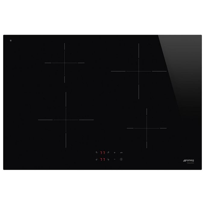 Smeg Piano cottura a Induzione in Vetroceramica Semifilo 4 Zone 75 cm Touch Control 9 livelli di potenza Nero