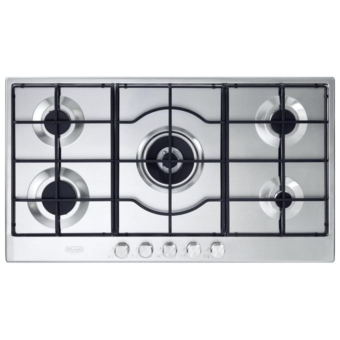 De Longhi SLF 590 LX Linea Slim-Lite Piano cottura a Gas 5 Fuochi Bruciatore Tripla Corona 90 cm Acciaio Inox