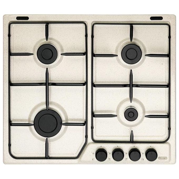 De Longhi FFS 46 ASV Linea Family Piano cottura a Gas 4 Zone Griglie finitura mat 60 cm Avena