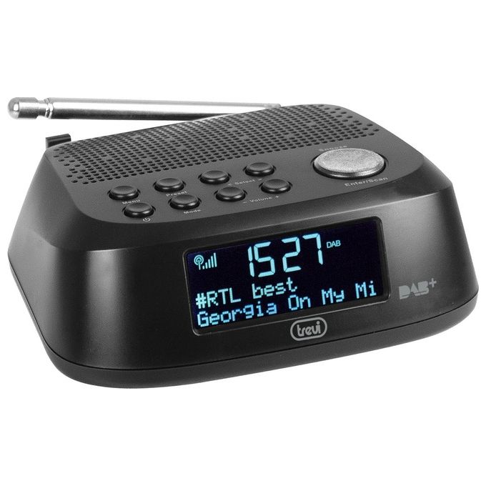 Trevi RC80D4 Radiosveglia Digitale DAB DAB+ FM Display LED Sveglia Radio Cicalino Snooze Sleep colore Nero