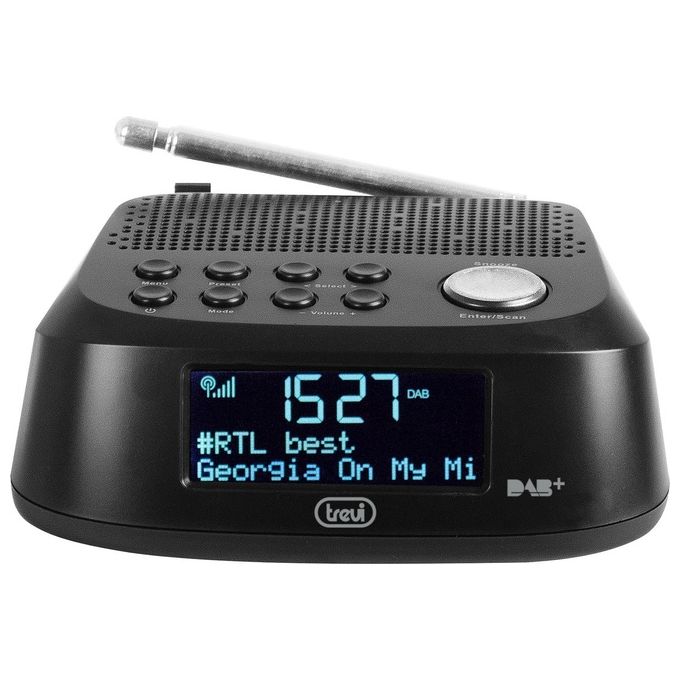 Trevi RC80D4 Radiosveglia Digitale DAB DAB+ FM Display LED Sveglia Radio Cicalino Snooze Sleep colore Nero