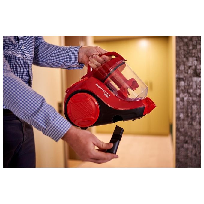 Rowenta RO2913EA Swift Power Cyclonic Aspirapolvere a Traino Senza Sacco Ciclonico 1,2 L 900 W 77 dB colore Rosso
