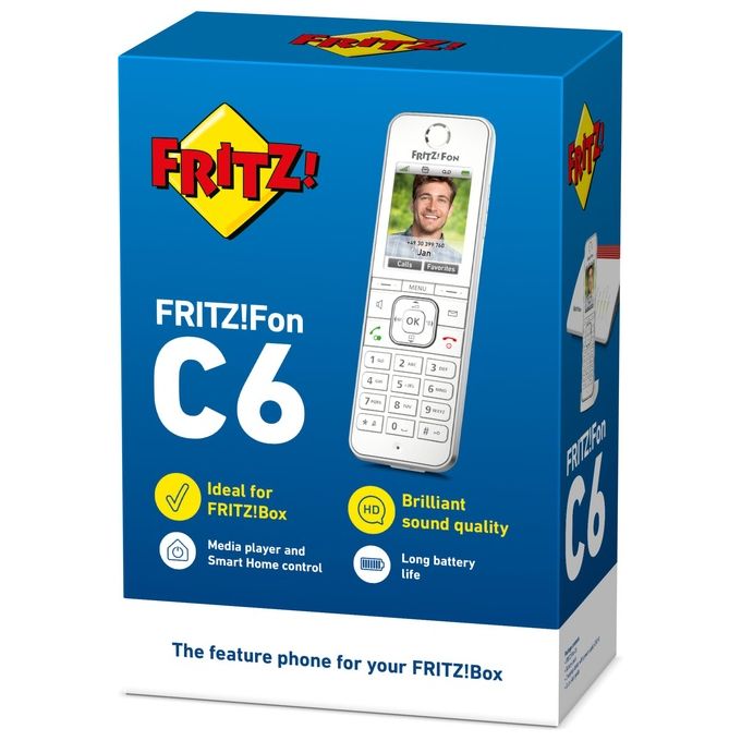 Fritz! C6 International Telefono Dect Bianco Identificatore Di Chiamata