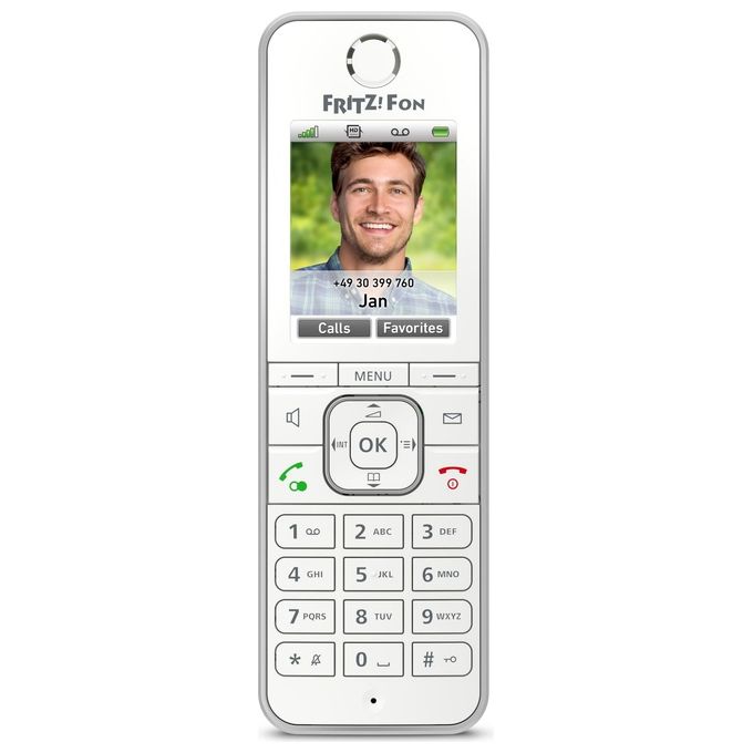 Fritz! C6 International Telefono Dect Bianco Identificatore Di Chiamata