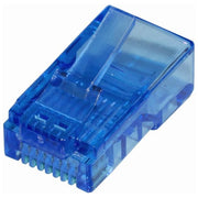 Link Confezione 100 Connettori 8 Poli Cat 5e Utp non Schermato Rj45 Blu