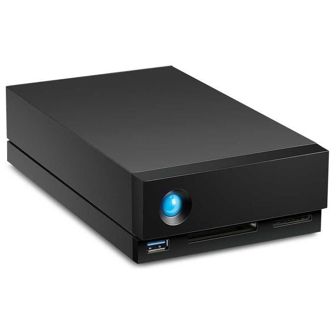 LaCie STHS8000800 1big Dock Disco Rigido Esterno 8 TB Thunderbolt 3 USB-C 7200 rpm con Hub Integrato e Lettore SD CF colore Nero