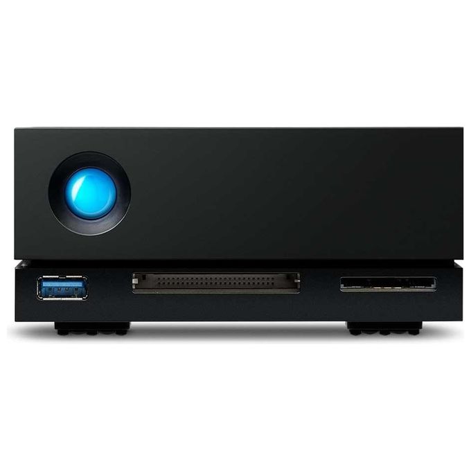 LaCie STHS8000800 1big Dock Disco Rigido Esterno 8 TB Thunderbolt 3 USB-C 7200 rpm con Hub Integrato e Lettore SD CF colore Nero