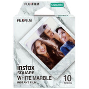 Fujifilm 16656473 instax SQUARE Pellicola Istantanea 62x62 mm 10 Foto ISO 800 colore White Marble