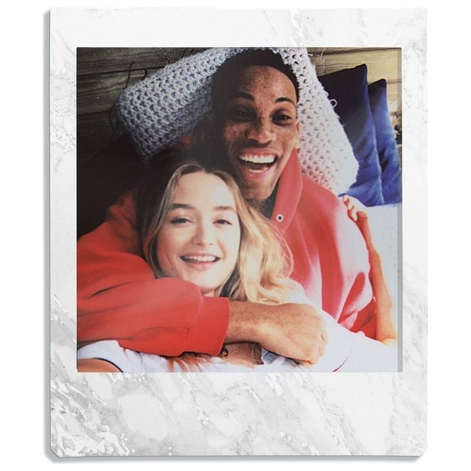 Fujifilm 16656473 instax SQUARE Pellicola Istantanea 62x62 mm 10 Foto ISO 800 colore White Marble