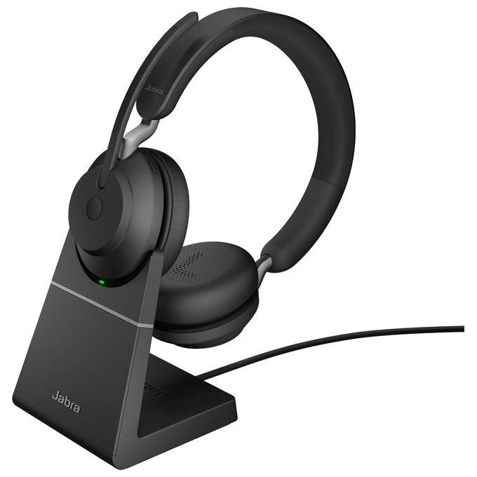 Jabra 26599-989-989 Evolve2 65 Auricolare Wireless A Padiglione Ufficio USB Tipo A Bluetooth Base di Ricarica colore Nero