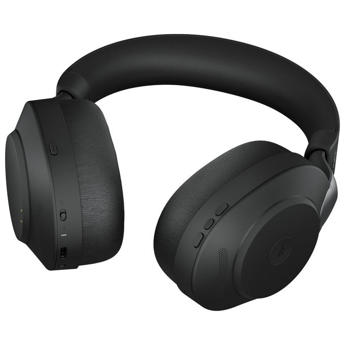 Jabra 28599-999-899 Evolve2 85 Auricolare Wireless USB Tipo C Bluetooth Microfono Integrato con Cancellazione del Rumore Attivo 37 Ore di Autonomia colore Nero