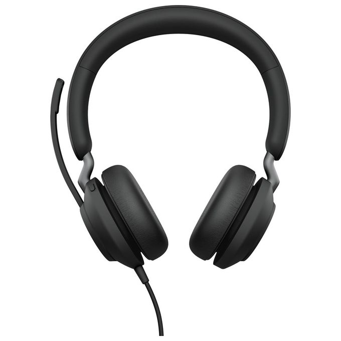 JABRA Evolve2 40 SE Auricolare Cablato a Padiglione per Musica e Chiamate con Connessione USB tipo-C e Design Ergonomico