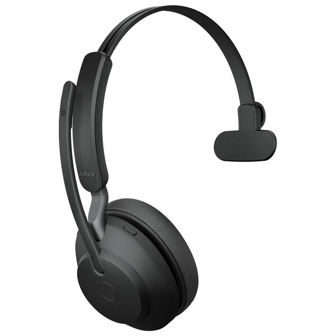 Jabra 26599-889-999 Evolve2 65 UC Cuffia On-Ear Mono Wireless Bluetooth 5.0 USB-A Cancellazione Rumore 37h Autonomia colore Nero