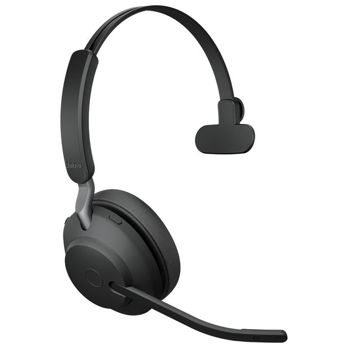 Jabra 26599-889-989 Evolve2 65 Auricolare Wireless On-Ear Bluetooth USB-A 37 ore di autonomia 30 metri di raggio d'azione colore Nero