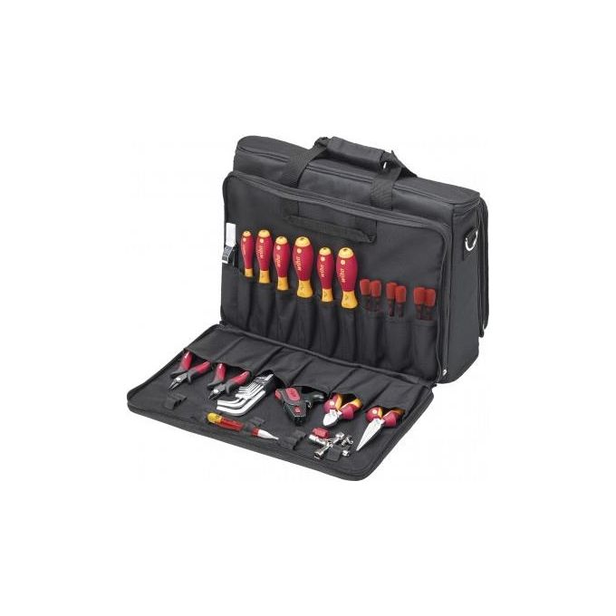 Wiha 43879 Set di Strumenti Meccanici 29 Pezzi con Chiave Tronchese e Pinze con Serratura colore Rosso Giallo