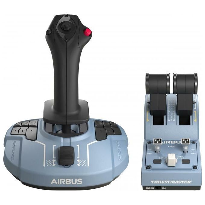 Thrustmaster 2960842 TCA Officer Pack Airbus Edition Joystick PC Simulazione di Volo USB Tecnologia H.E.A.R.T 16 Pulsanti colore Nero Blu