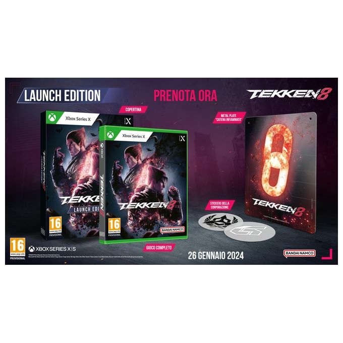 Tekken 8 launch edition videogioco combattimento xbox series x s 32 lottatori bandai namco