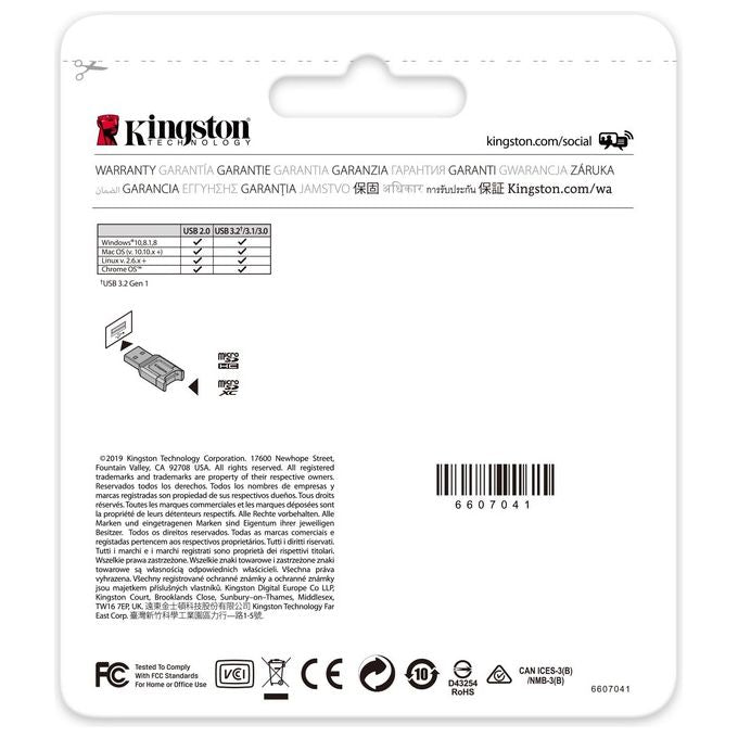Kingston MobileLite Plus Lettore di Schede di Memoria MicroSD Usb 3.1 microSDHC-SDXC UHS-II
