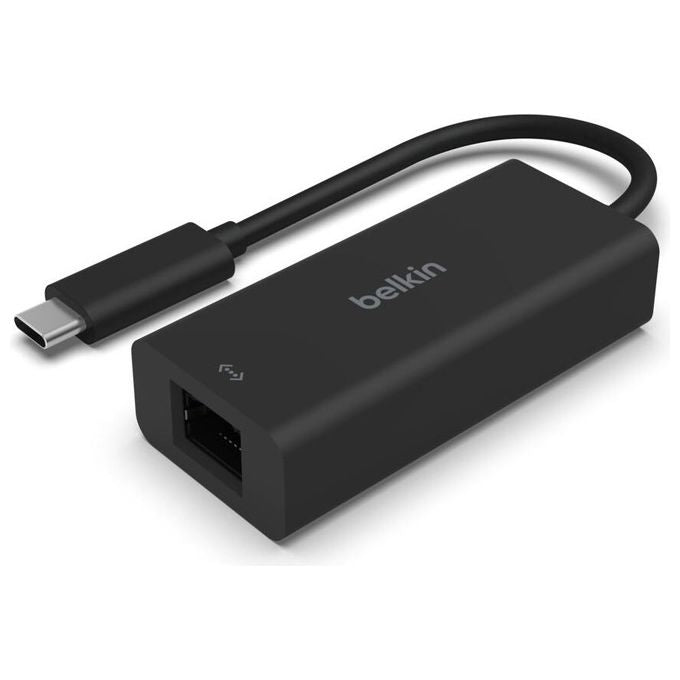 Belkin INC012BTBK Adattatore USB-C a Ethernet 2.5 Gbps 10-100-1000-2500 Mbps Wake on LAN colore Nero