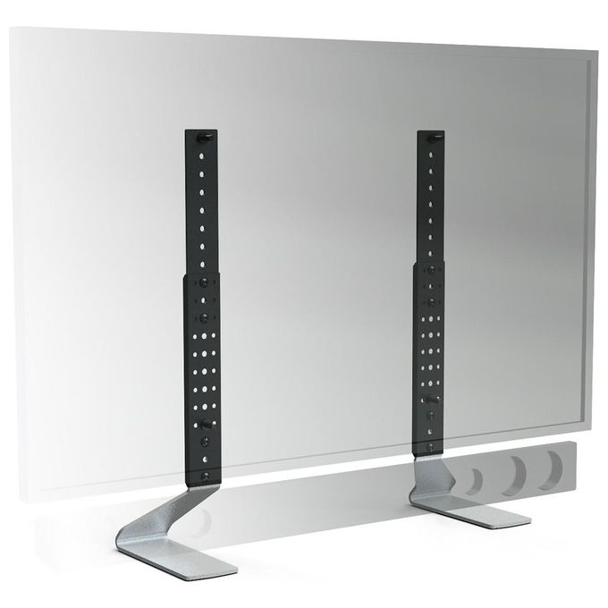ITB Solution ER035320 Supporto TV da Tavolo Universale fino a 85'' Portata 50 Kg Compatibilita' VESA 200x200 fino a 1200x600 mm colore Nero Argento