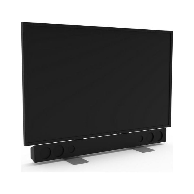ITB Solution ER035320 Supporto TV da Tavolo Universale fino a 85'' Portata 50 Kg Compatibilita' VESA 200x200 fino a 1200x600 mm colore Nero Argento
