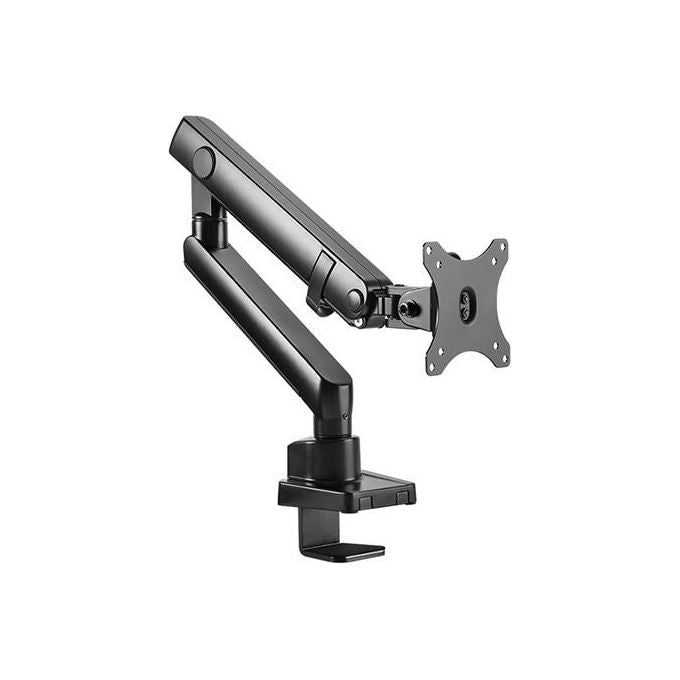 ICY BOX IB-MS313-T Supporto per Monitor da Scrivania 1 Display fino a 81,3 cm (32'') 8 Kg VESA 75x75 100x100 Regolabile Rotazione 360° Inclinazione -45° a 90° con Gestione Cavi Fissaggio a Morsa colore Nero