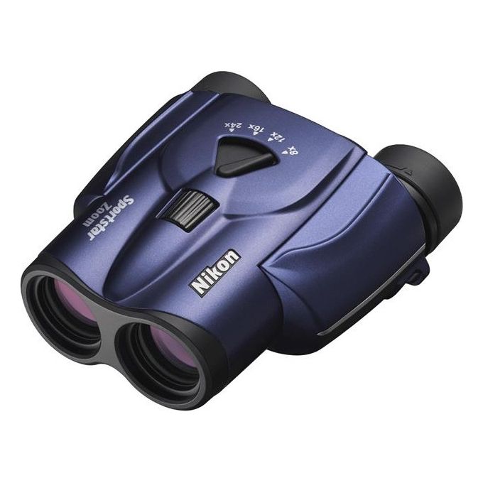 Nikon 4580130920943 Sportstar Zoom Binocolo Ingrandimento 8-24x Campo visivo 80m a 1000m Pupilla di uscita 3.1mm colore Blu