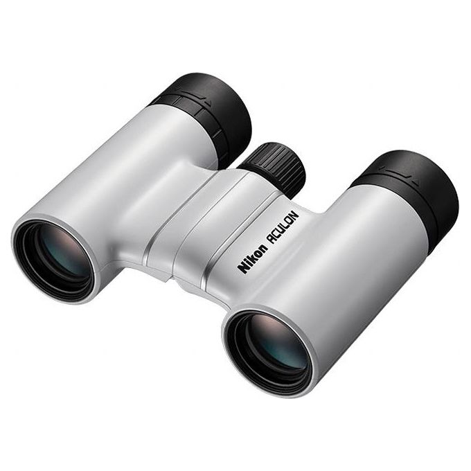 Nikon 16734 Aculon Binocolo 8x21 con Rivestimento Multistrato colore Bianco