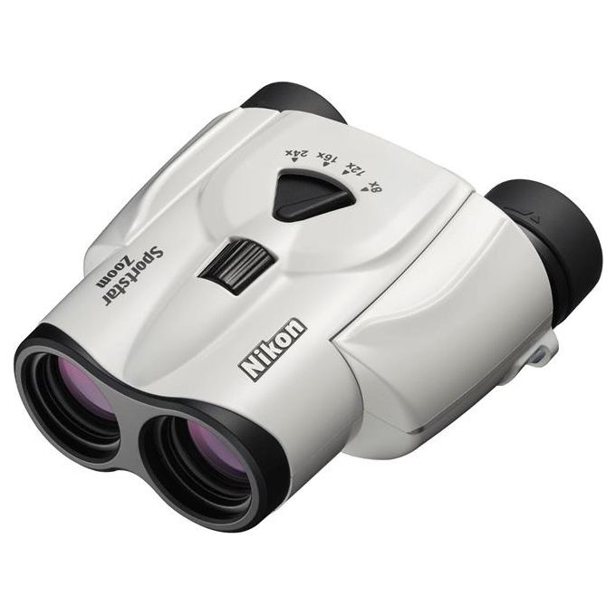 Nikon BAA870WB Sportstar Zoom Binocolo Ingrandimento 8x 24x Diametro 25 mm colore Bianco