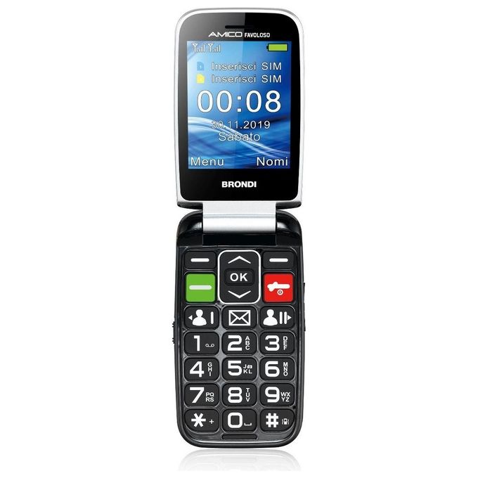 Brondi Amico Favoloso 2.8'' Dual Sim ideale per anziani Nero