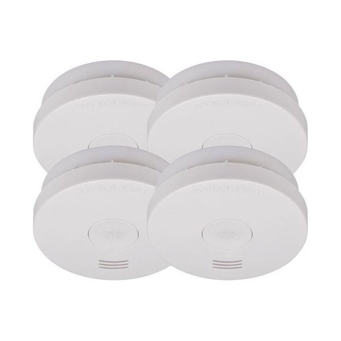 Brennenstuhl 1290050004 RM L 3100 Rilevatore di Fumo Wireless 85 dB batteria litio 10 anni 4 pezzi colore Bianco