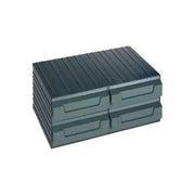 Terry Cassettiera 4 Modulare con Portaettichette Frontali 480 x 325 x 200 mm - Cass.223 x 288 x 88 mm Plastica Verde alta Resistenza agli urti Servo