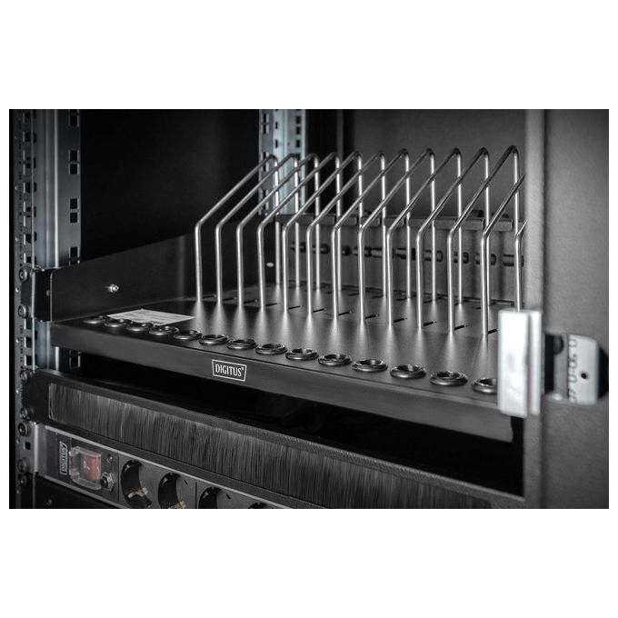 Digitus DN-97665 Mensola Estraibile per Tablet-Portatili-Smartphone 175x483x340mm Nero Ral 9005