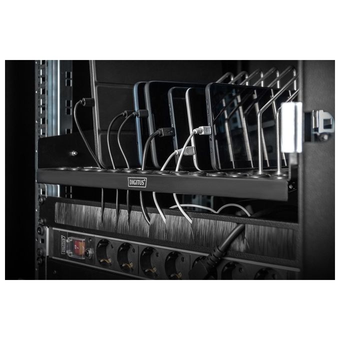 Digitus DN-97665 Mensola Estraibile per Tablet-Portatili-Smartphone 175x483x340mm Nero Ral 9005